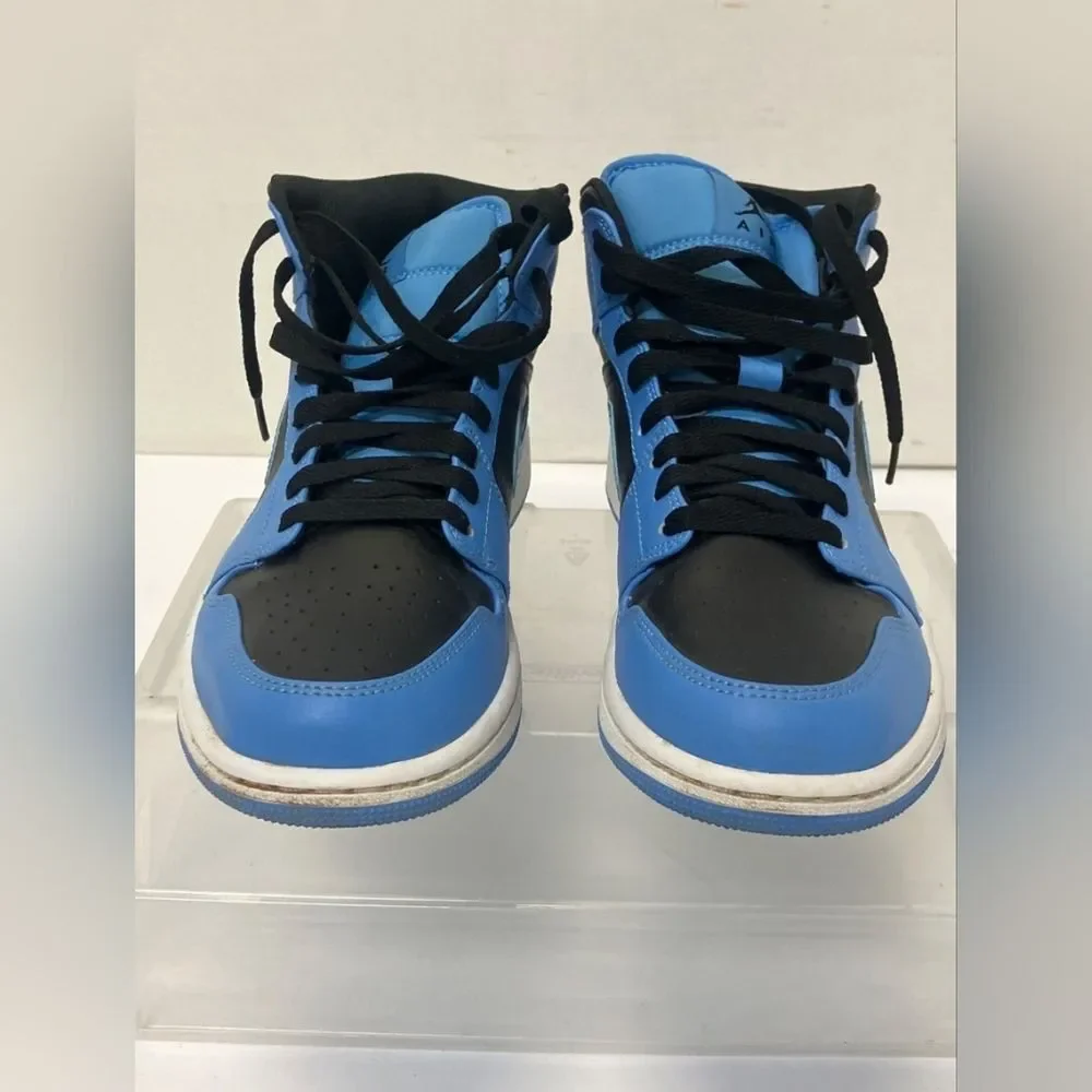 Nike Mens Air Jordan 1 Mid University Blue High Top Sneakers 8
